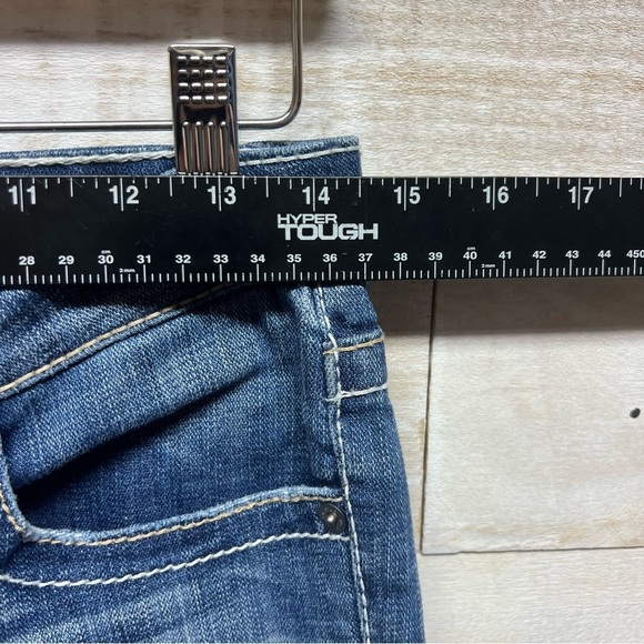 Big Star Rikki Jeans Womens 27 Blue Low Rise‎ Flap Pockets Embroidered Stretch - Picture 10 of 12